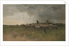 Shepherd with his flock, by Anonymous