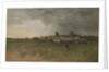 Shepherd with his flock, by Anonymous