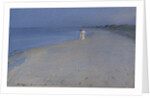 Summer evening on the south beach of Skagen. Anna Ancher and Marie Krøyer, 1893 by Anonymous