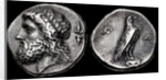 The 107th Olympiad. Obverse: Head of Zeus, Reverse: Eagle. Elis, Olympia, 352 BC by Anonymous
