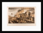 The burning of the Public Library and the Tower of the Winds in Sevastopol, 1855-1856 by Anonymous