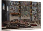 The Coronation Scene of Empress Elizabeth Petrovna in the Cathedral of the Dormition in the Moscow K by Anonymous