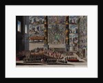 The Coronation Scene of Empress Elizabeth Petrovna in the Cathedral of the Dormition in the Moscow K by Anonymous