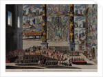 The Coronation Scene of Empress Elizabeth Petrovna in the Cathedral of the Dormition in the Moscow K by Anonymous