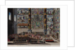 The Coronation Scene of Empress Elizabeth Petrovna in the Cathedral of the Dormition in the Moscow K by Anonymous