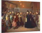 The Empress Elisabeth of Austria visits a soup kitchen in the Schönlaterngasse, 1875 by Anonymous