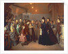 The Empress Elisabeth of Austria visits a soup kitchen in the Schönlaterngasse, 1875 by Anonymous