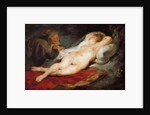 The Hermit and the Sleeping Angelica, ca 1627 by Anonymous