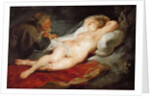 The Hermit and the Sleeping Angelica, ca 1627 by Anonymous
