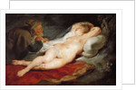 The Hermit and the Sleeping Angelica, ca 1627 by Anonymous