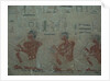 The Scribes. Relief from Mastaba of Akhethotep at Saqqara, Old Kingdom, 5th Dynasty, ca 2494-2345 BC by Anonymous