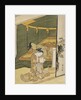 The Secret Love Letter (A young woman reading a love letter by candle light whilst another sleeps un by Anonymous