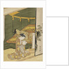 The Secret Love Letter (A young woman reading a love letter by candle light whilst another sleeps un by Anonymous