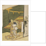 The Secret Love Letter (A young woman reading a love letter by candle light whilst another sleeps un by Anonymous
