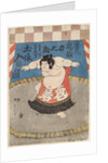 The wrestler Hidenoyama Raigoro, wearing an apron (kesho-mawashi), 1850s by Anonymous