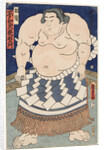 The wrestler Shiranui Mitsuemon, wearing an apron (kesho-mawashi), 1860 by Anonymous