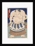 The wrestler Shiranui Mitsuemon, wearing an apron (kesho-mawashi), 1860 by Anonymous