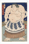 The wrestler Shiranui Mitsuemon, wearing an apron (kesho-mawashi), 1860 by Anonymous