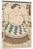 The wrestler Shiranui Mitsuemon, wearing an apron (kesho-mawashi), 1860 by Anonymous