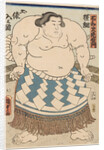 The wrestler Shiranui Mitsuemon, wearing an apron (kesho-mawashi), 1860 by Anonymous