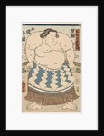 The wrestler Shiranui Mitsuemon, wearing an apron (kesho-mawashi), 1860 by Anonymous