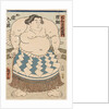 The wrestler Shiranui Mitsuemon, wearing an apron (kesho-mawashi), 1860 by Anonymous