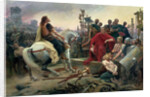 Vercingetorix throws down his arms at the feet of Julius Caesar, 1899 by Anonymous