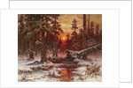 Winter sunset in a Pine Forest, 1898 by Anonymous