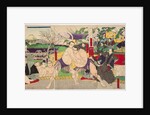 Wrestling match Koyonagi Tsunekichi vs Arauma Daigoro, 1885 by Anonymous
