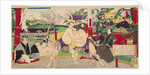 Wrestling match Koyonagi Tsunekichi vs Arauma Daigoro, 1885 by Anonymous
