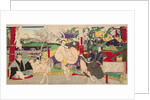 Wrestling match Koyonagi Tsunekichi vs Arauma Daigoro, 1885 by Anonymous