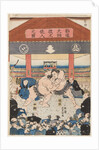 Wrestling match Koyonagi vs Kaganiiva, 1850s by Anonymous