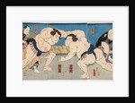 Wrestling match Shiranui vs Jimmaku, 1860s by Anonymous