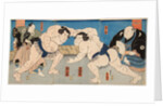 Wrestling match Shiranui vs Jimmaku, 1860s by Anonymous