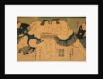 Wrestling match Tagasugo vs Ayusegawa, 1866 by Anonymous
