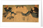 Wrestling match Tagasugo vs Ayusegawa, 1866 by Anonymous