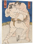 Wrestling match Uzugafuchi vs Washigahama, c. 1830 by Anonymous