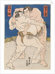 Wrestling match Uzugafuchi vs Washigahama, c. 1830 by Anonymous