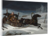Sleigh of a Russian family pursued by wolves, 1830s by Anonymous