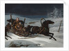 Sleigh of a Russian family pursued by wolves, 1830s by Anonymous
