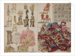 Design of furniture, ceiling, lamps, decorative wall painting with flowers for the Jussupow Palace o by Anonymous