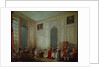 Mozart Giving A Concert In The Salon des Quatre-Glaces at the Palais du Temple by Anonymous