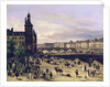 Le marché aux fleurs, la Tour de lHorloge, le Pont au Change et le Pont-Neuf, 1832 by Anonymous