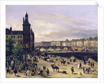 Le marché aux fleurs, la Tour de lHorloge, le Pont au Change et le Pont-Neuf, 1832 by Anonymous