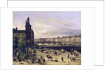 Le marché aux fleurs, la Tour de lHorloge, le Pont au Change et le Pont-Neuf, 1832 by Anonymous