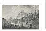 Mokhovaya Street and the Pashkov House in Moscow by Anonymous