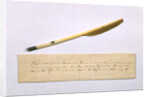 Quill pen with which Nikolai Gogol worked on the second part of the Dead Souls by Anonymous