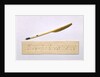 Quill pen with which Nikolai Gogol worked on the second part of the Dead Souls by Anonymous