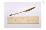 Quill pen with which Nikolai Gogol worked on the second part of the Dead Souls by Anonymous