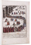 Procession of the Doge and his entourage in the Piazza San Marco in Venice, 1609 by Anonymous